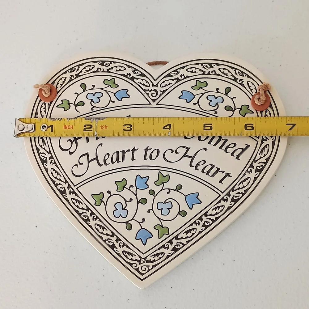Spooner Creek Designs Ceramic Wall Heart Friends Are Joined Heart To Heart